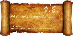 Váradi Emanuéla névjegykártya